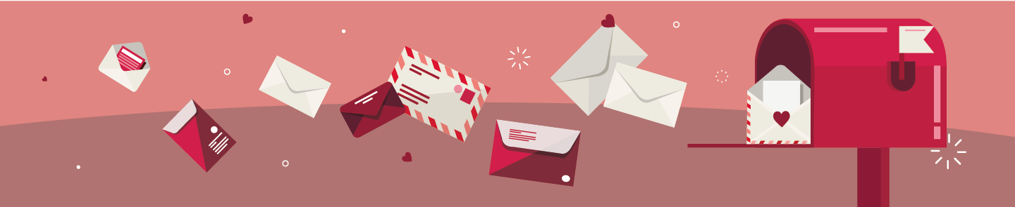 Le papier vecteur d'emotion - la poste - assistant courrier - boite aux lettres